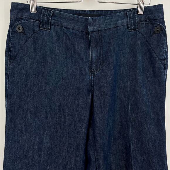 Calvin Klein Jeans (12) 34x31 Regular Wide Leg Jeans Blue Dark Wash Mid Rise - Picture 3 of 11